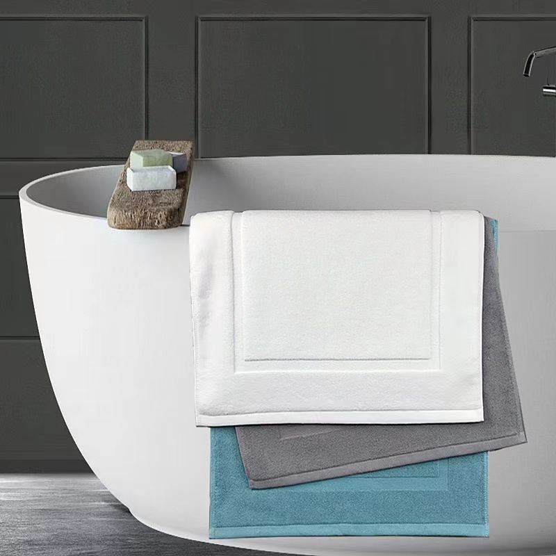Quick Dry Diatomite Bath Mat - 흰색 바닥 수건 두꺼운 자카드 스파