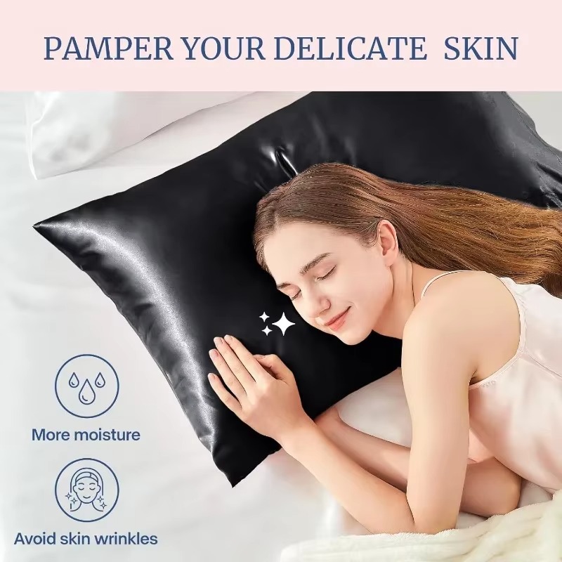 Satin Silk Pillowcase Hair Skin - 여성 및 남성용 선물, 다양한 크기의