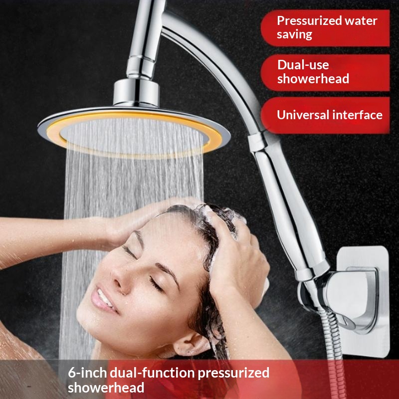 High Pressure Shower Head Handheld - 6인치 고압 360도 회전 대형 원형