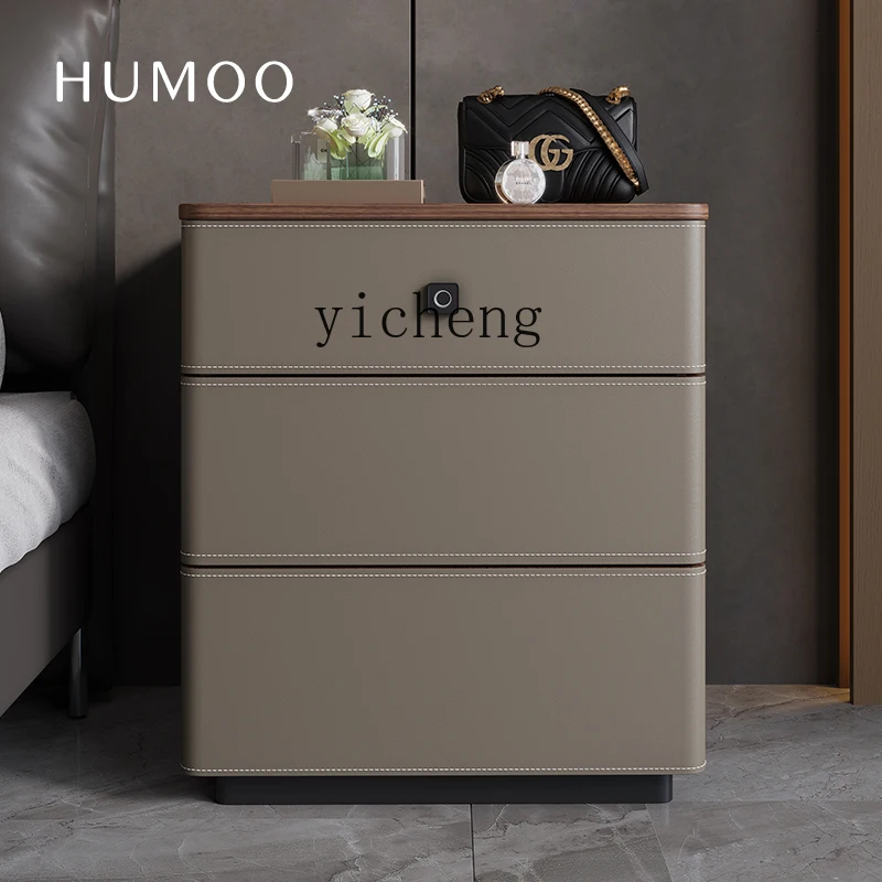 Storage & Organization - X5-14 가죽 침대 옆 테이블 금고