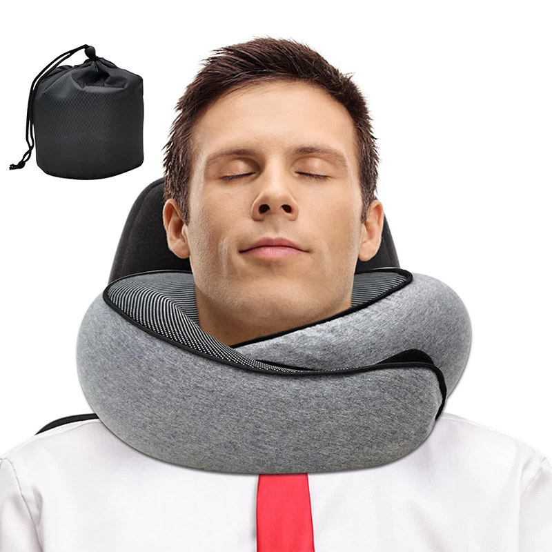Anti Snore Contour Pillow - 여행용 목베개 메모리폼 U자형 베개 달팽이형