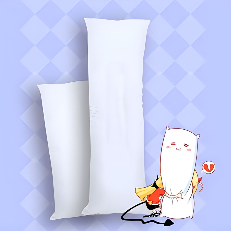 Anti Snore Contour Pillow - 포옹 코튼 이너 긴 베개, 흰색