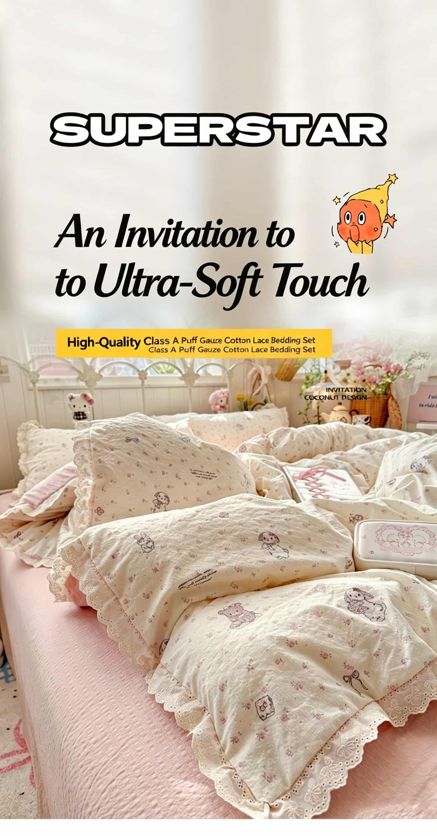 아름다운 코티지코어 스타일 침구 세트, 보라색 꽃무늬  - Aesthetic Floral Duvet Cover 리뷰 및 가격