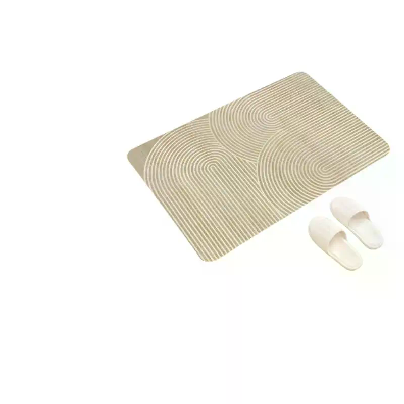 베이지 스트라이프 규조토 욕실 매트 빠른 건조 흡수성  - Quick Dry Diatomite Bath Mat 리뷰 및 가격
