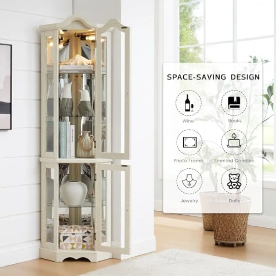 바와 술 보관을 위한 코너형 캐비닛으로, 밝은 색상의  - Storage & Organization 리뷰 및 가격