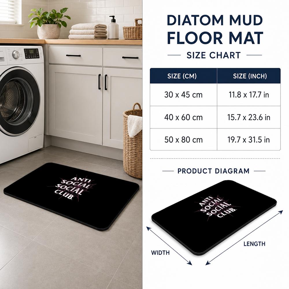 패션 A ANTI SOCIAL SOCIAL CLUB 규 - Quick Dry Diatomite Bath Mat 리뷰 및 가격