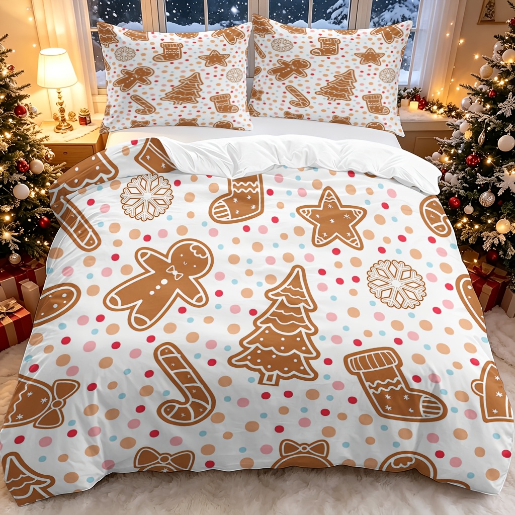 부드러운 이불 커버 3종 세트, 2D 플랫 프린트 이불 - Duvet Cover Sets With Zipper 리뷰 및 가격