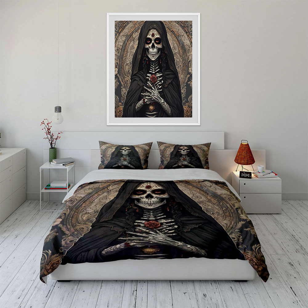 다크 데스 세인트와 로즈 패턴 이불 커버 세트 디지털  - Duvet Cover Sets With Zipper 리뷰 및 가격
