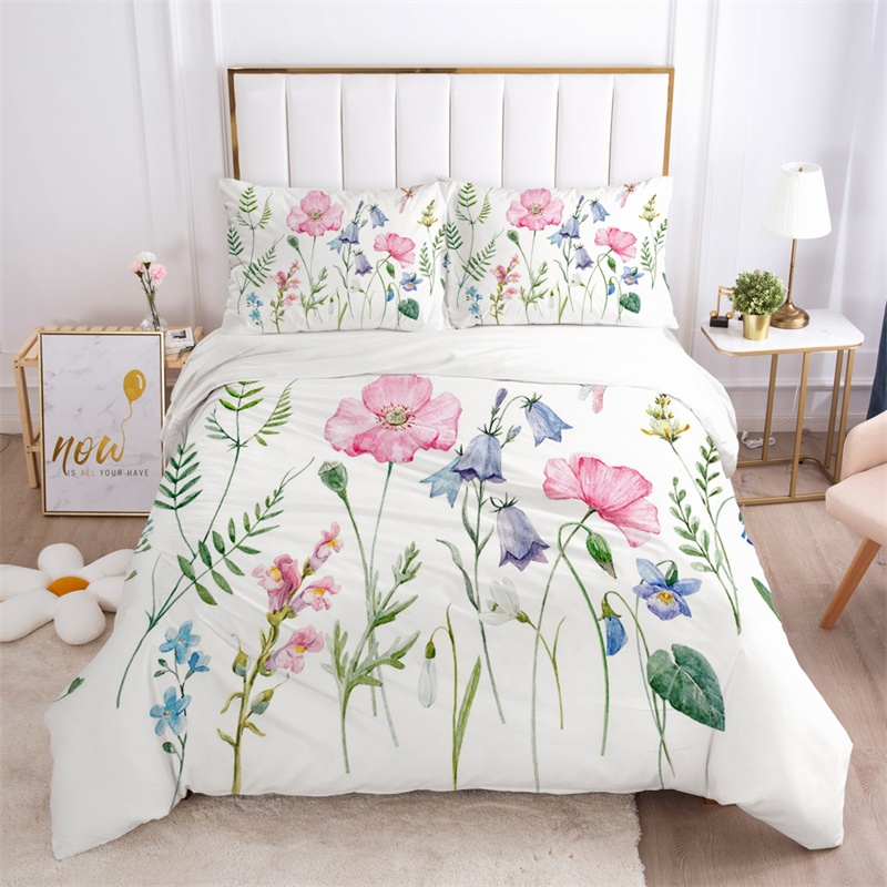 꽃잎 침구 세트 마이크로 화이버 나비 이불 커버 연꽃  - Aesthetic Floral Duvet Cover 리뷰 및 가격