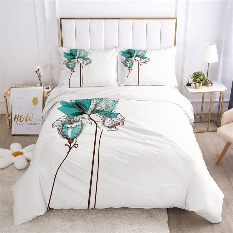 꽃잎 침구 세트 마이크로 화이버 나비 이불 커버 연꽃  - Aesthetic Floral Duvet Cover 리뷰 및 가격