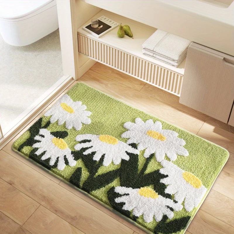 VIKAMA 논슬립 플로럴 욕실 매트 빠른 건조 흡수성 - Quick Dry Diatomite Bath Mat 리뷰 및 가격